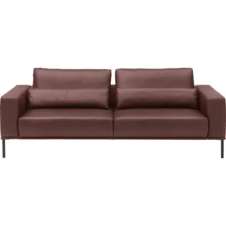 Musterring Couch Leder 3-Sitzer Rot