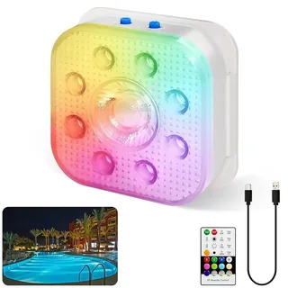 HL Unterwasser Licht mit Fernbedienung,RGB LED Schwimmende Poolbeleuchtung, Pool Magnetic Beleuchtung, Pool lichter für Schwimmbad,Teichbeleuchtung, Brunnen, Teich, Aquarium, Party Deko,1 Stück