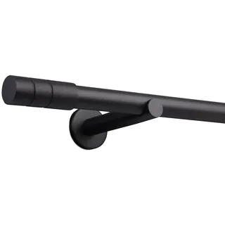 deco-raum Vorhangstange Zylinder 1-läufig Ø 25 mm 260 cm Schwarz