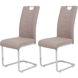Hela Schwingstuhl Ruby Kunstleder Cappuccino 2er Set
