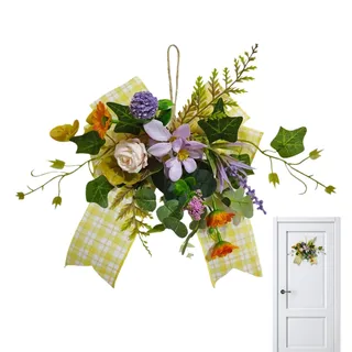 Türkranz | Künstliche Frühlingsdeko Sommergirlande,Türdekoration für den Frühling - für Eingangsbereich, Wand, Tor, Kamin, Außenbereich, Terrasse, Garten, Ostern, Feiertage, Party, Hochzeit