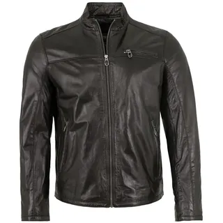 Milestone Lederjacke Lammnappa in Schwarz | Gr.: 48