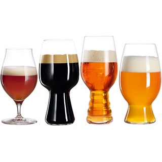 Spiegelau & Nachtmann, 4-teiliges Bier-Verkostungs-Glas-Set, IPA/Stout/Witbier/Barrel Aged Beer, Kristallglas, Craft Beer Glasses, 4991697