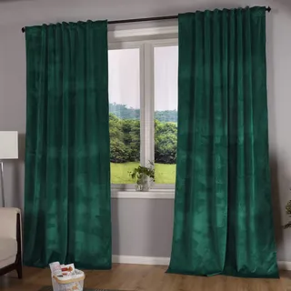 Gardinenbox Milano verdeckte Schlaufen 135 x 280 cm grün 2 St.