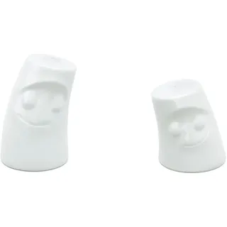 FIFTYEIGHT PRODUCTS Eierbecher TV Tasse Würzschmusies Kuschelig und Verschmust 36.37 weiß, (2-tlg), Gewürzset weiß
