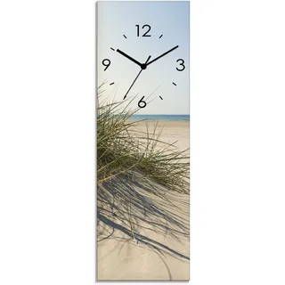 Wanduhr ARTLAND "Strandgras" Wanduhren Gr. B/H/T: 20 cm x 60 cm x 1,8 cm, Funkuhr, beige (natur) Wanduhren wahlweise mit Quarz- oder Funkuhrwerk, lautlos ohne Tickgeräusche