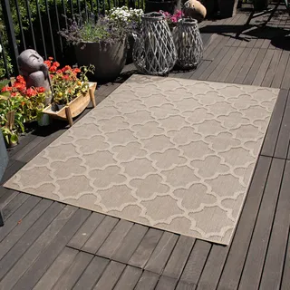 Carpettex Outdoor Teppich Wetterfest 80 x 150 cm Läufer, Sisaloptik, Beige - Ideal für Balkon, Garten, Terrasse, Camping und als Küchenläufer - Waschbarer Teppich, Skandinavisches Design, Flachgewebe