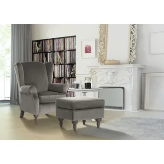 GUTMANN FACTORY Ohrensessel Cozy Polyester 83 x 102 x 87 cm Grau