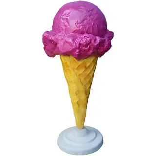 Xlmoebel Dekofigur Lebensgroße Eiscreme-Figur aus Kunststoff für Gastronomie-Dekoration (Skulptur I89-110cm), Hergestellt in Europa bunt