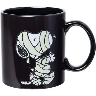 Silver Buffalo Peanuts Snoopy Woodstock Heat Reveal Keramikbecher, 567 g | Trick, Treat Temperatur, 0,59 Liter