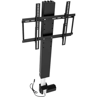 Elektrische TV Halterung mit Fernbedienung - Höhenverstellbarer Teleskopständer für 26-57 Zoll Fernseher, Lift-System für Wohnzimmer/Schlafzimmer/Büro (Schwarz)‌