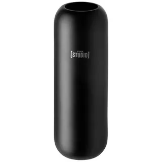 FINK STUDIO Tischvase HIGH END Vase - schwarz - Edelstahl - H. 22,5cm x Ø 8cm - Tischvase (1x Vase, 1 St., Blumenvase - Vasen - Tischdeko - Deko), Pulverbeschichtete Blumenvase - Vasen Tischdeko Deko für Innenräume schwarz