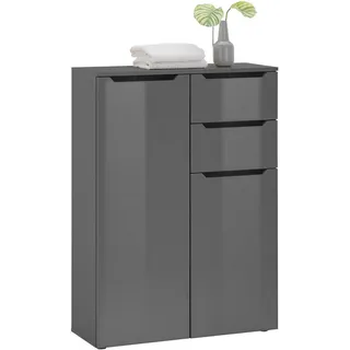 home24 Ibiza Midischrank 80 x 110 x 30 cm Schwarz