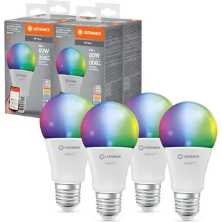LEDVANCE LED-Lampe 4er Pack 9W E27 RGBW 2700-6500K