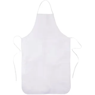 TEXXILLA Latzschürze aus 100% Baumwolle mit stabiler Nackenschlaufe Größe: ca. 70 x 95 cm, weiß
