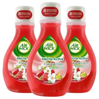 Duftkerze Air Wick 3er Set Aktive Docht Himbeerduft
