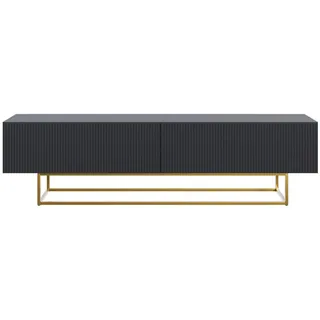 Selsey Veldio TV-Lowboard 175 cm Schwarz Metall/MDF