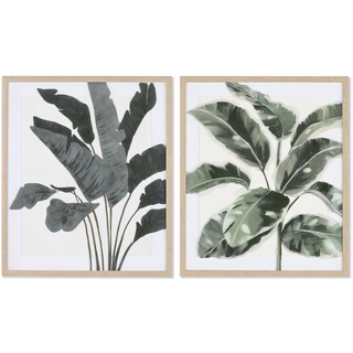 Home ESPRIT Skandinavisches Pflanzenblatt, 52,8 x 2,5 x 62,8 cm, 2 Stück