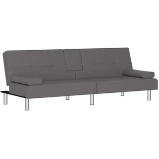 vidaXL Schlafcouch Kunstleder 2-Sitzer Grau