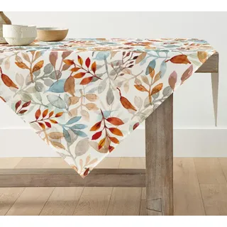 Artoid Mode Blätter Herbst 100x100 cm Tischdecke | Saisonal Fall Tischwäsche Küche Tisch Dekoration Drinnen Urlaub Party Dekor
