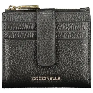 COCCINELLE Geldbörse, Elegante Damen-Geldbörse Schwarz Metallic mit viel Stauraum