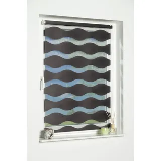 K-HOME Klemmfix Doppelrollo Welle 60 x 150 cm anthrazit