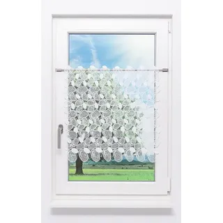 Plauener Spitze® Scheibengardine Kieselsteine (1 St), transparent, HxB 60x40cm weiß 40 cm x 60 cm