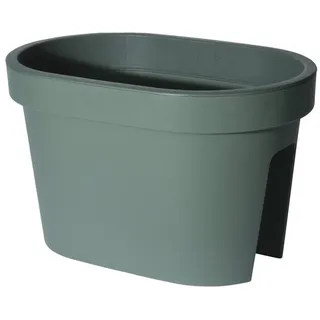 Spetebo Balkon Geländer Blumentopf 40 x 26 x 24 cm Waldgrün