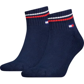 Tommy Hilfiger Uni Quarter Socken 2 Paar Blau 35-38