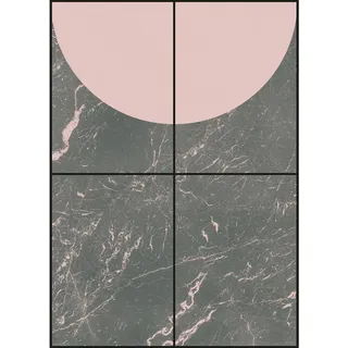 Xora Vliestapete, Rosa, Grau, Abstraktes, 200x280 cm, Fsc, Tapeten & Wandverkleidungen, Vliestapeten