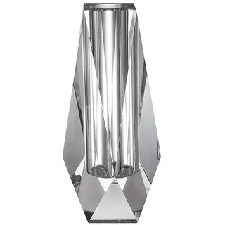 DONOUCLS Kristallvase (Höhe 16cm), Kristall Blume Knospe Vasen, Vielseitig für Blumensträuße, Tisch- & Regal-Deko, Stilvolles Geschenk (Hochzeit/Jubiläum), in Klar, Facettiert