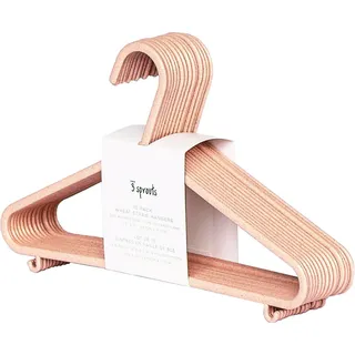 3 Sprouts Kleiderbügel Kunststoff Rosa 15 St.