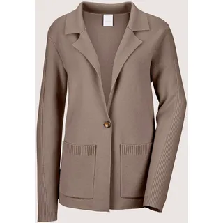 Madeleine Strickjacke aus Merinowolle und Kaschmir Beige 34