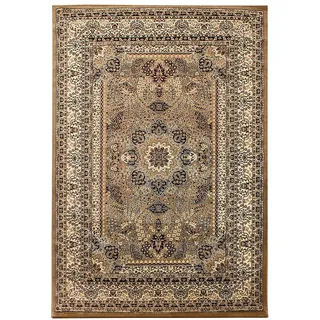 Carpetsale24 Orient Teppich 240x340 cm Beige, Klassisches Wohntextil im Landhausstil, stilvoll für großzügige Räume oder Wohnlandschaften