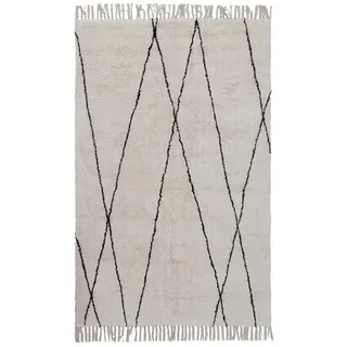 Novatrend Teppich, Weiß, Naturmaterialien, Quadratisch, 120x120 cm, Oeko-Tex® Standard 100, Teppiche & Böden, Teppiche