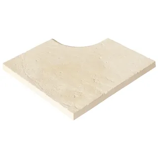 WESERWABEN® Pool- / Beckenrandsteine - Solum Champagne Innenwinkel R15 49,5 x 31 x 3,2 cm Flache Steine