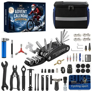 Adventskalender 2026 Männer Werkzeug, Fahrrad Weihnachtskalender Teenager Jungs, 24 Tage Fahrrad Reparaturset, Werkzeug Kalender Geschenke für Herren, Jugendliche, Erwachsene und Radfahrer