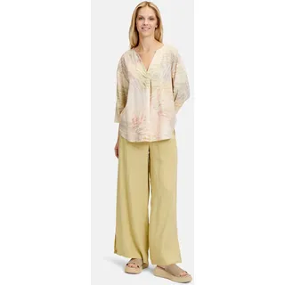 Cartoon Leinenbluse mit V-Ausschnitt Cream/Apricot 40