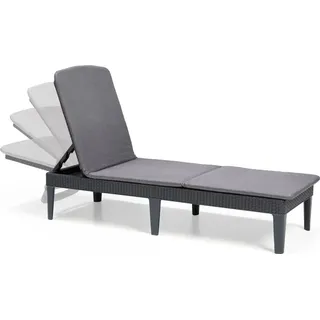 Allibert sunlounger Liege Jaipur inkl. Auflage, Farbe Graphit/Grau - Grau