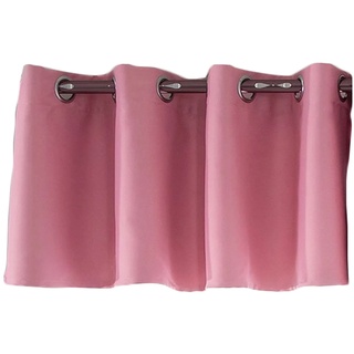 Anawakia Kurzstores Gardinen Vorhänge Vorhang Schals Kurz Blickdicht mit Ösen Scheibengardine Scheibengardine Blickdicht Vorhänge BxH 74 x 46 cm (Rosa)