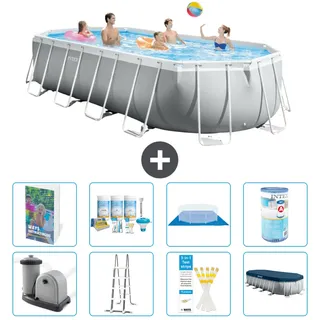 Prism Frame Pool Oval - 610x305x122 Cm - 9-teilig  S556