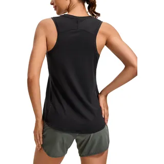 CRZ YOGA Damen Sport Tank Top Racerback Ärmelloses Yoga Oberteile Sommer Fitness Tops Gym Leichte Sporttop Schwarz 44 - 44