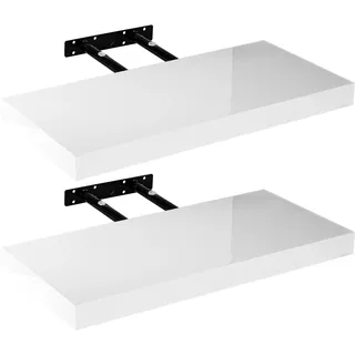 STILISTA Wandregal Volato, 2er Set, freischwebend, Farb- & Größenwahl, 50 cm Arktisweiß