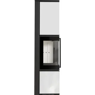 Kratki TORA/L 8 kW Ø 150 mit Türfeder Glaspaneel Weiß / Brennraum Weiß