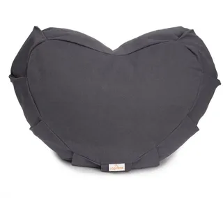 yogabox Yogakissen Meditationskissen Zafu ZEN Halbmond BASIC mit ZIP, robust, anpassbare Füllmenge grau