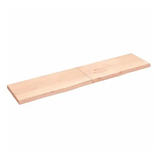 vidaXL Wandregal 220x50x(2-6) cm Massivholz Eiche Unbehandelt