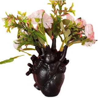 Moderne Kunstharzvase [klassisch & Design] Maße: 16 X 11 Cm, Vielseitig Einsetzbar, Dekoration, Farben: Schwarz, Rot, Weiß, Rosa, Gold, 1 Vase