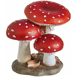 Loberon Deko-Pilz Lupton, rot/weiß