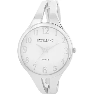 Watch For Damen-Spangenuhr Metallarmband Spangenarmband Armreif lesbare Ziffern Rund Länge 15,5 cm Quarz-Armbanduhr Geschenkidee für Frauen