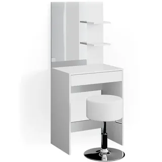 Vicco Schminktisch Isabelle Weiß, 60 cm mit Hocker